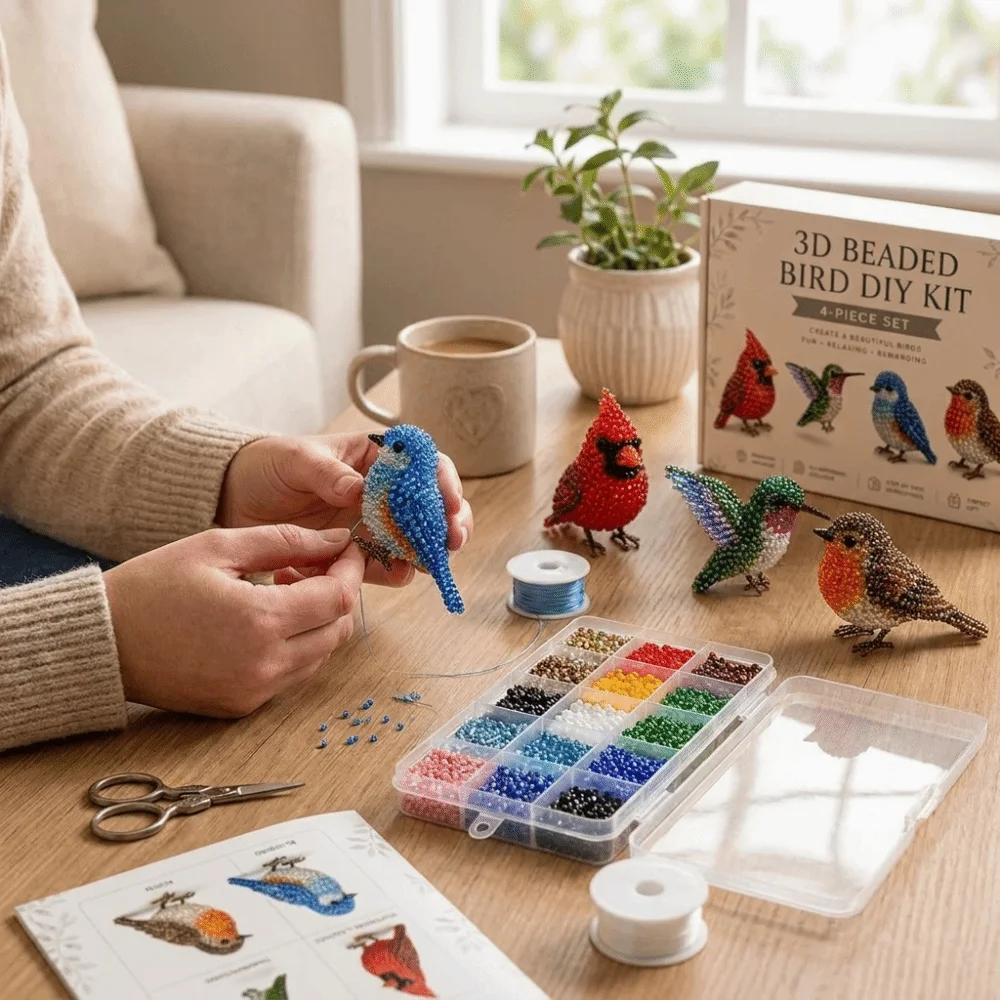 Kit de Bordado com Miçangas de - Art Craft Education avaliação e preço