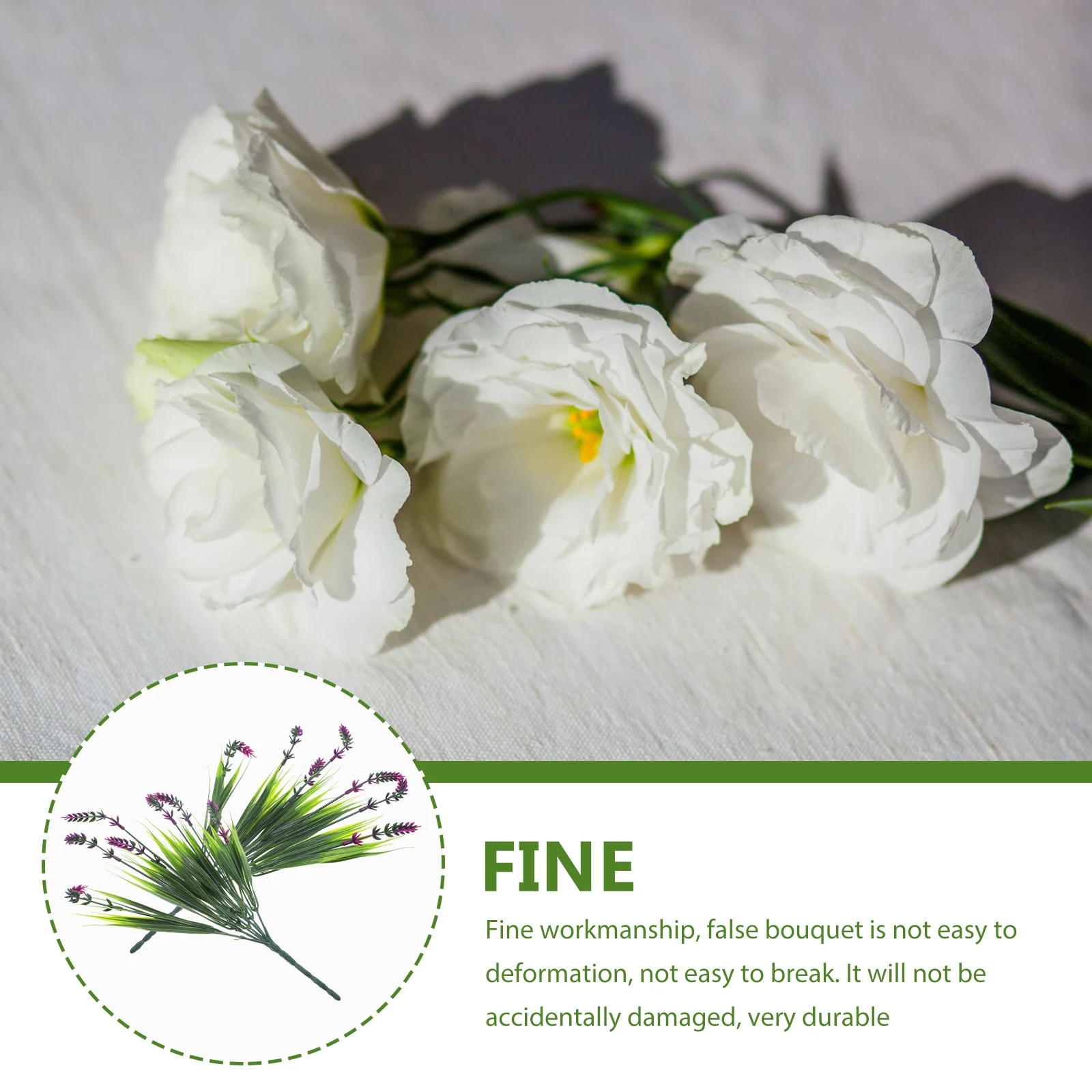 

Artificial Lavender Plants Dried Bouquet Decor Fake Flowers Green Grass Home Holiday Table Durability Year Round Beauty Stress