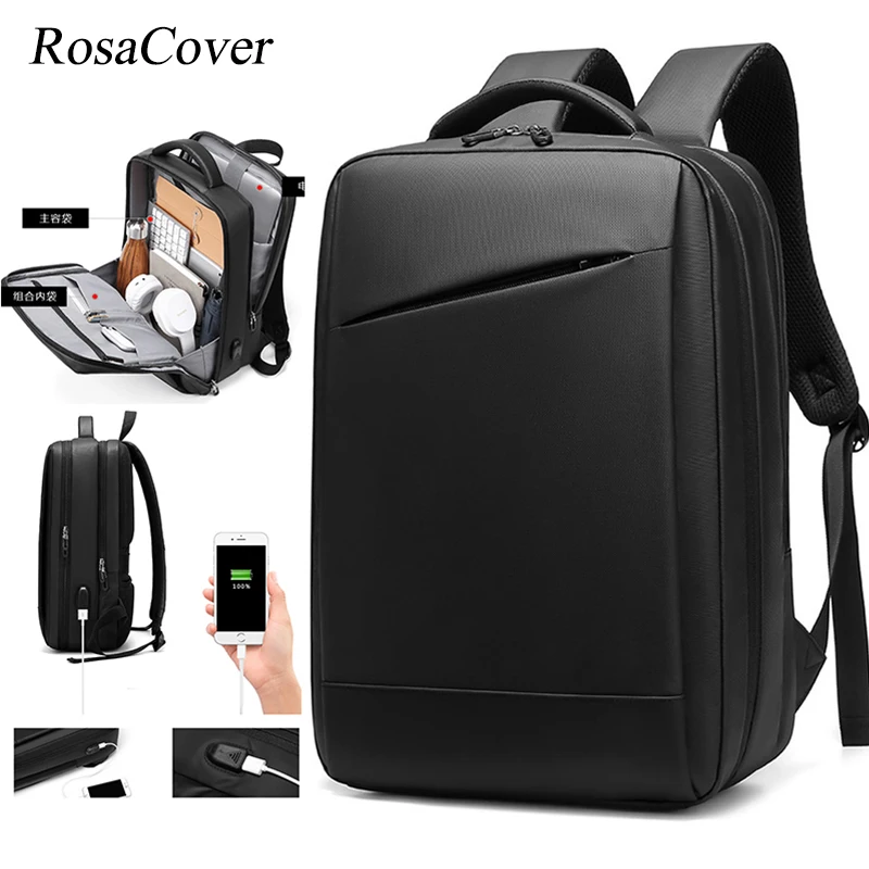 Multifunction Men‘s Waterproof 15.6 Inch Laptop Backpacks USB Notebook Schoolbag Sports Travel School Bag Pack Backpack For Male