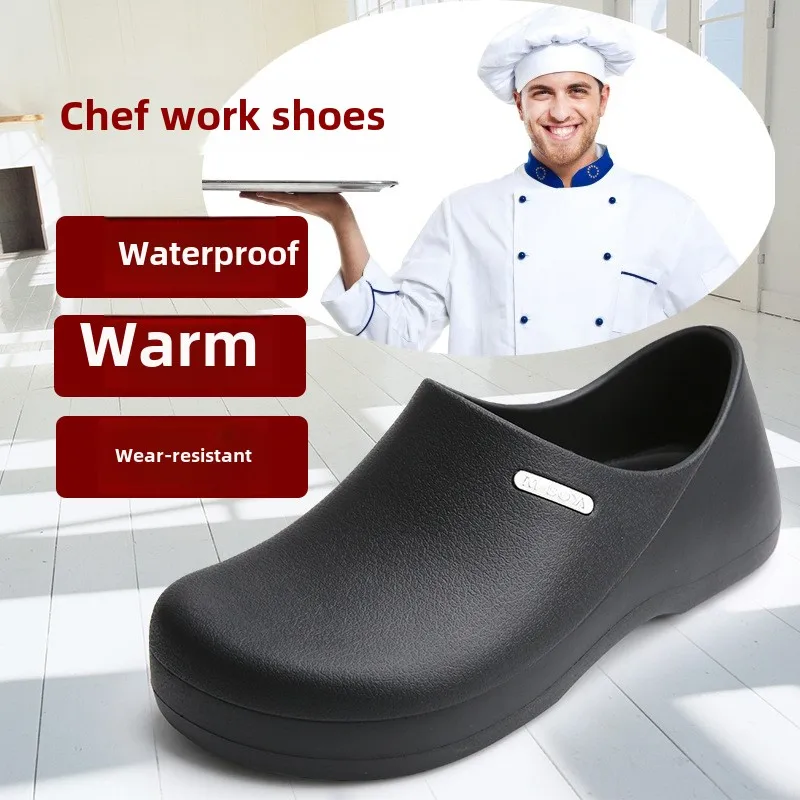 

Men Women Non Slip Oil Resistant Waterproof Chef Work Shoes Kitchen Hospital Restaurant Slip on Work Footwear Drop Shipping