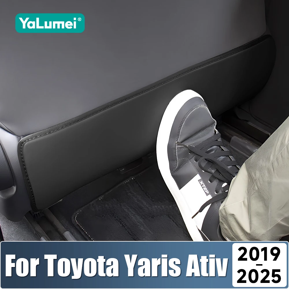 

For Toyota Yaris Ativ 2019 2020 2021 2022 2023 2024 2025 2PCS Car Seat Back Anti-Kick Mat Cushion Pads Protection Accessories
