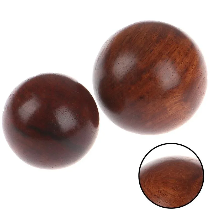 1Set 5cm/6cm Peach Blossom Wood Fitness Ball Massage Handball for Stress Relief and Meditation Exercise