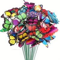 Waterproof Simulation Butterfly Garden Yard Planter Colorful Whimsical Butterfly Stakes Outdoor Flower Pot Home Decoration