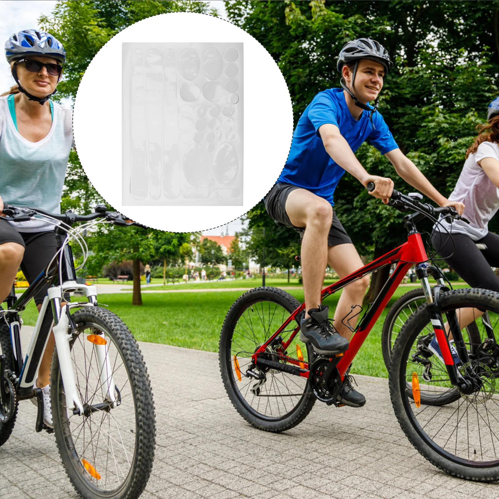 

3Pcs Bike Frame Protector Stickers Clear Adhesive Chainstay Protective Decals Kit Anti Scratch Durable Shield for Mountain Road