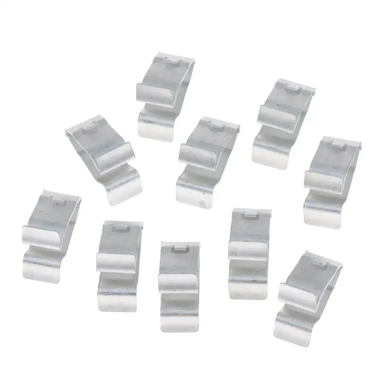 10Pcs Car Seat Backrest Iron Clip Guard Buckle V Shaped Design Secure Interior Panel Fast Fix for Automotive Seats