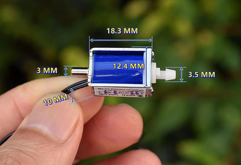 DC 3V 3.7V 5V 2-way 2-position Small Mini Electric Solenoid Valve Normally Open N/O Micro Air Gas Flow Control Valve DIY Medical