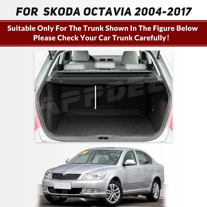 Car Trunk Mat For SKODA Octavia 2004-2017 16 15 14 13 12 11 10 09 08 07 06 05 Custom Car Accessories Auto Interior Decoration