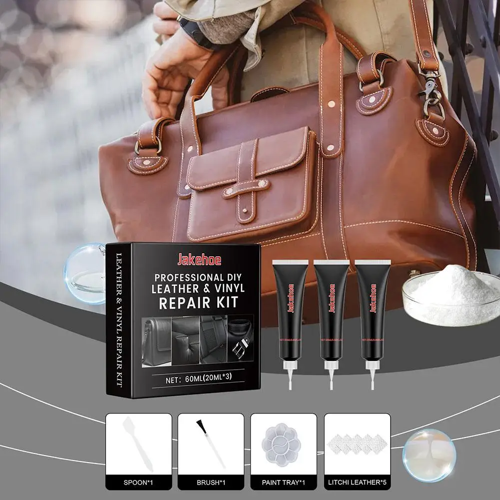 

20mlx3 Leather Repair Gel Complementary Colors Repair Sofa Scratches Accessories Cracks Home Household Cleaning Seats Kit C K8C7