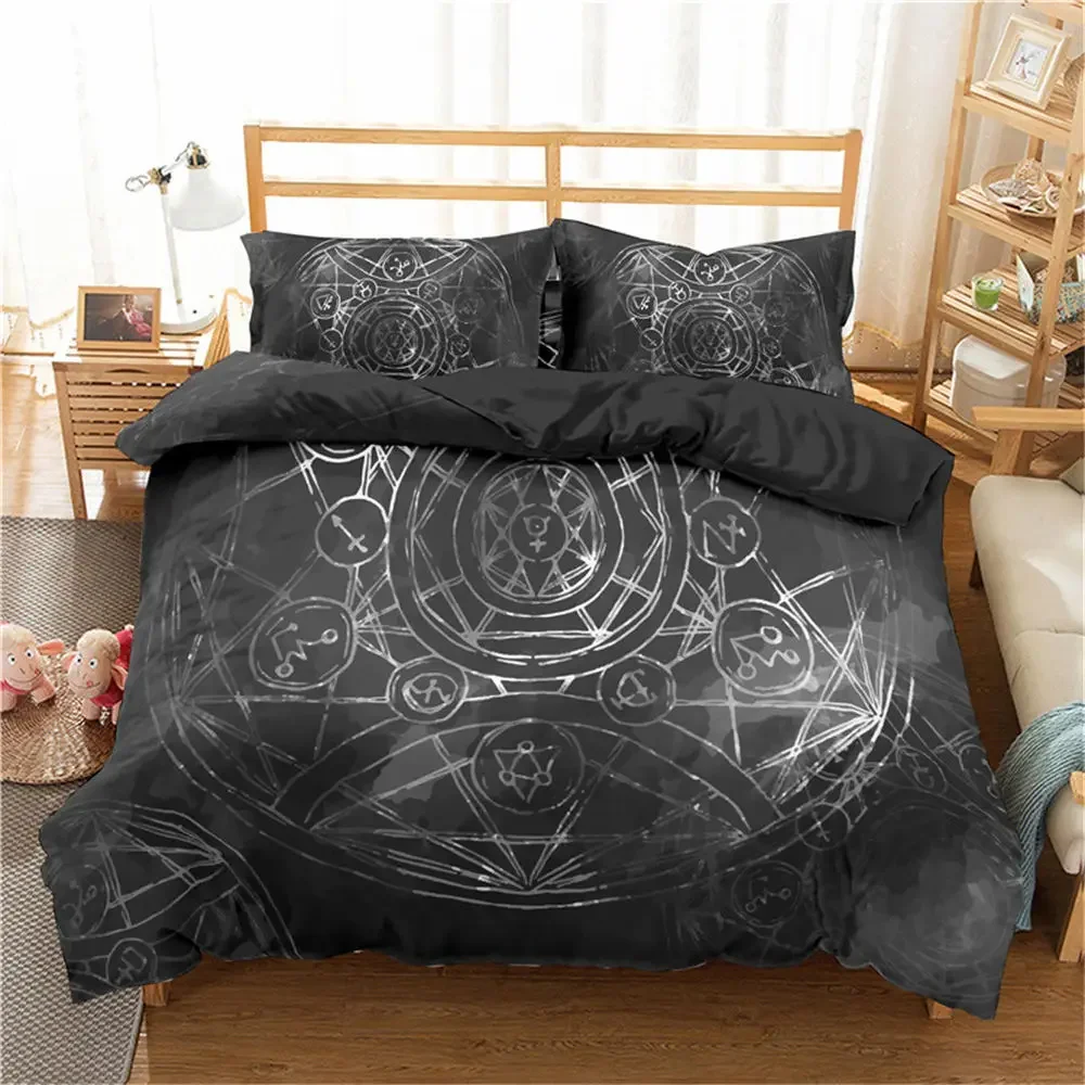 Alchemy Symbol Duvet Cover Set Bedding Sets Twin/Full/Queen/King Comforter Cover Pillowcase Bed Set 2/3pcs Bed Set Bedclothes