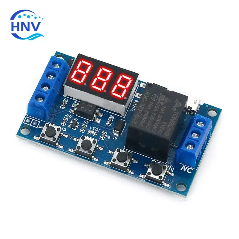 DC 5V 12V 24V LED Light Digital Time Delay 1 Way Relay Trigger Cycle Timer Delay Switch Circuit Board Timing Control Module DIY