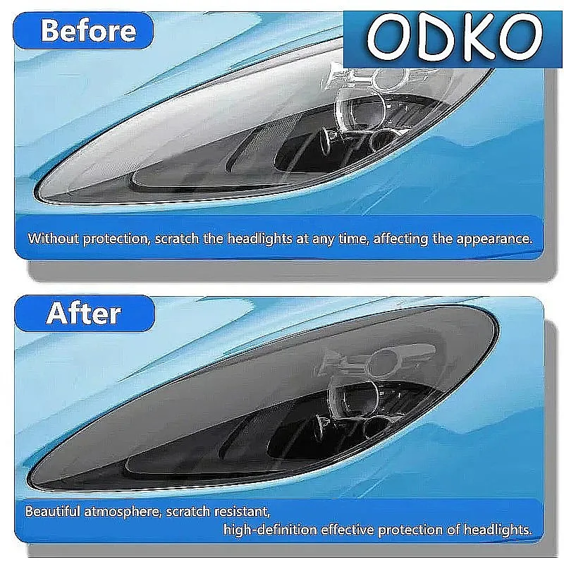 AEP TPU TPH Black Car Headlight Sticker Anti-scratch Film for Porsche Macan Cayenne Panamera 718 911 Boxster Cayman Accessories