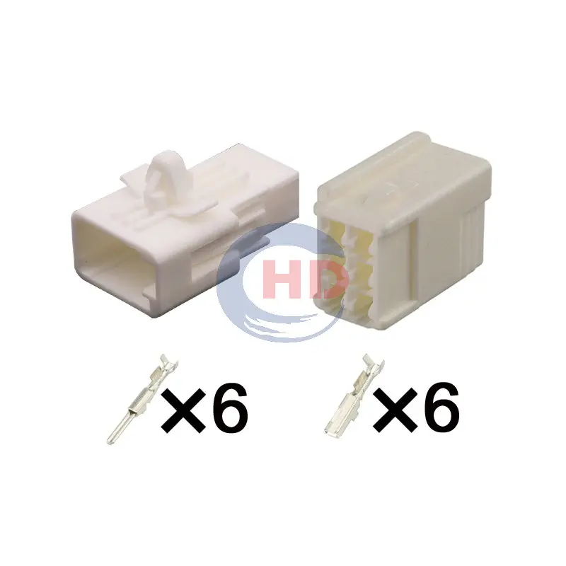

1-20 sets 6 Pin Unsealed Taillight Wire Cable Connector Socket 6098-2679 6098-2680