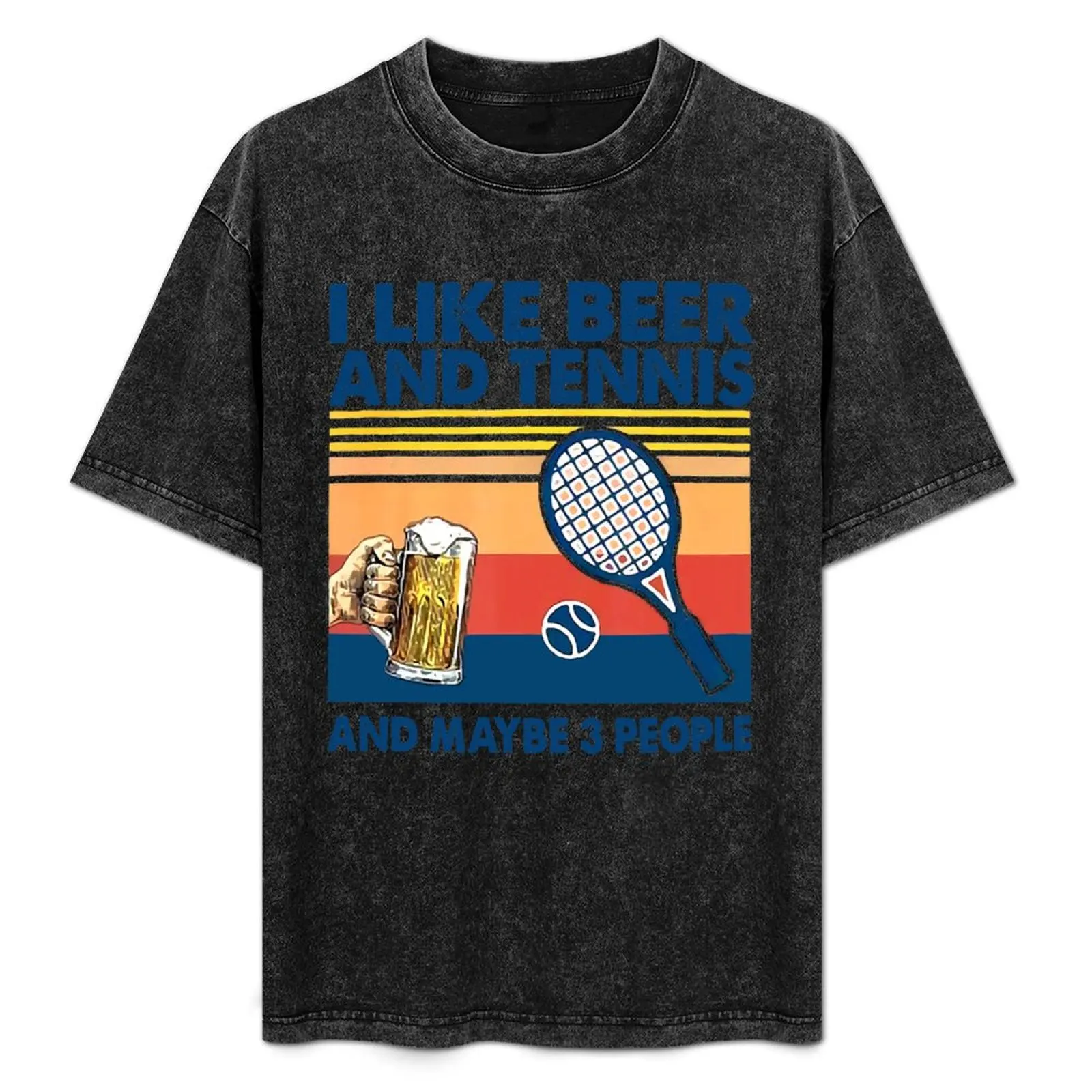 

i like beer and tennis maybe 3 people T-Shirt Moisture Control Sports Tee