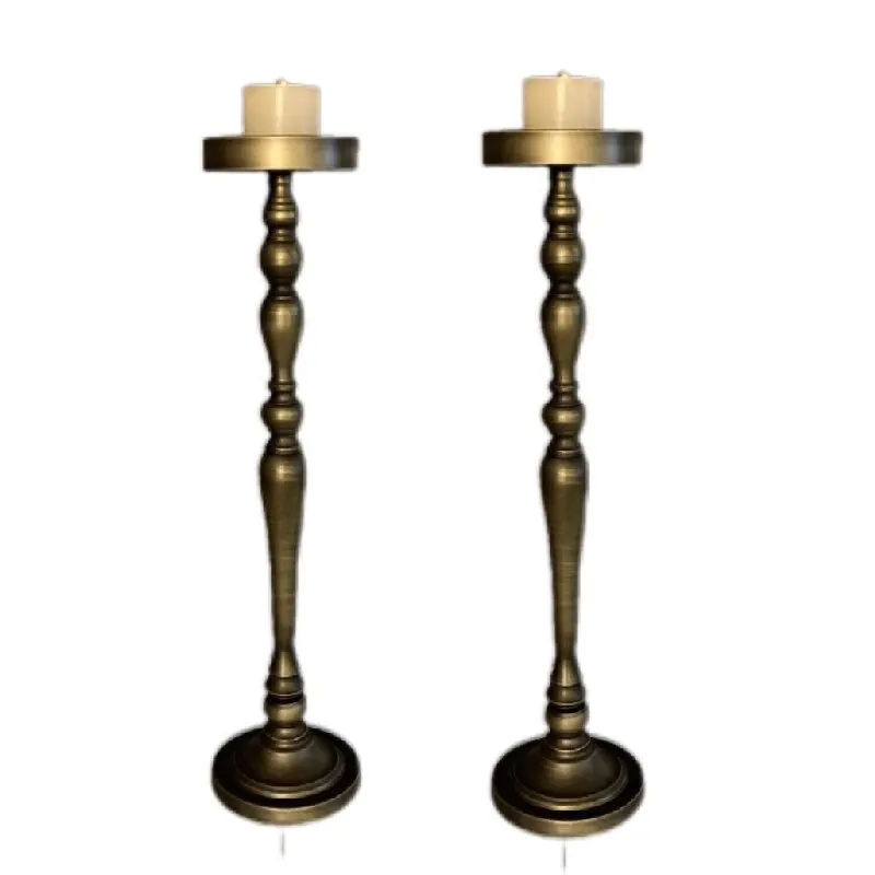 

Wrought iron retro coffee table hotel wedding road guide arrangement props candle holder high table candle holder