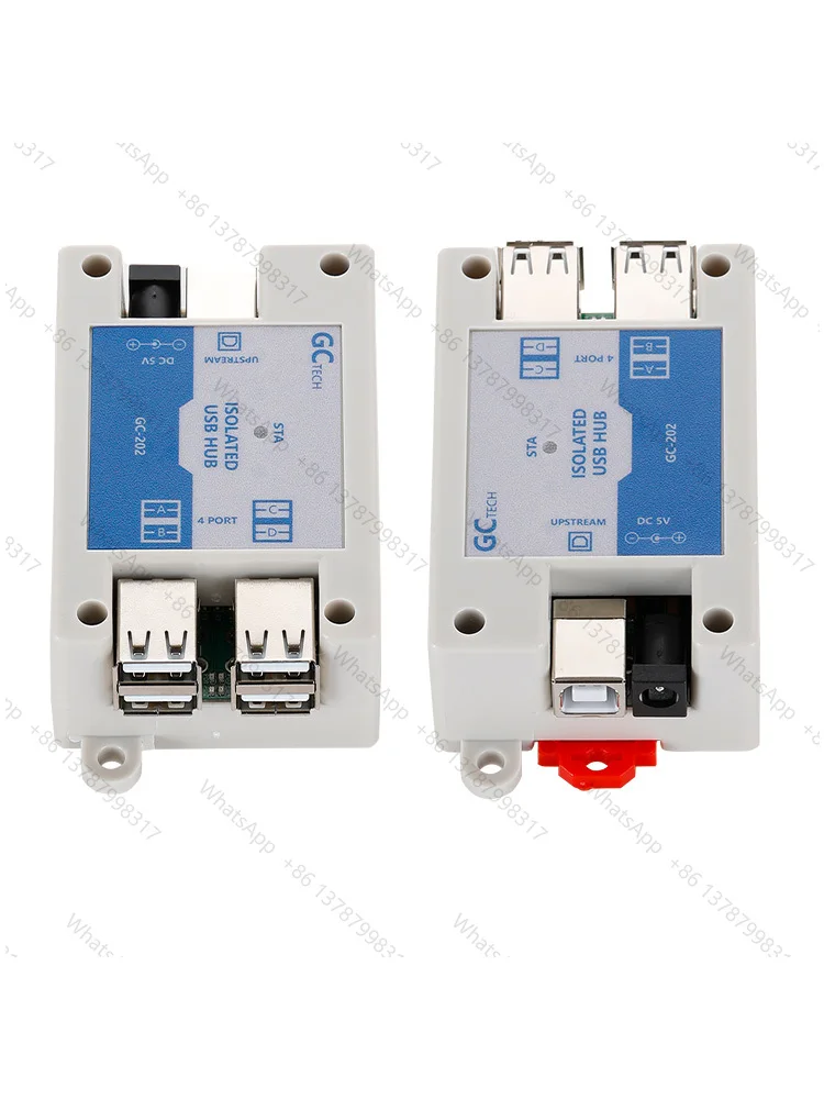 Four-way USB isolator USB HUB one-point four-module with shell industrial anti-interference and anti-static ADUM3160