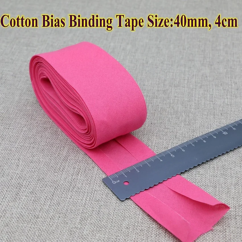 Baumwoll-Schrägband, Größe 4 cm, 40 mm, 5 Meter, superbreites Faltband, DIY handgefertigtes Nähmaterial, Stoffband, Band – Detail 5