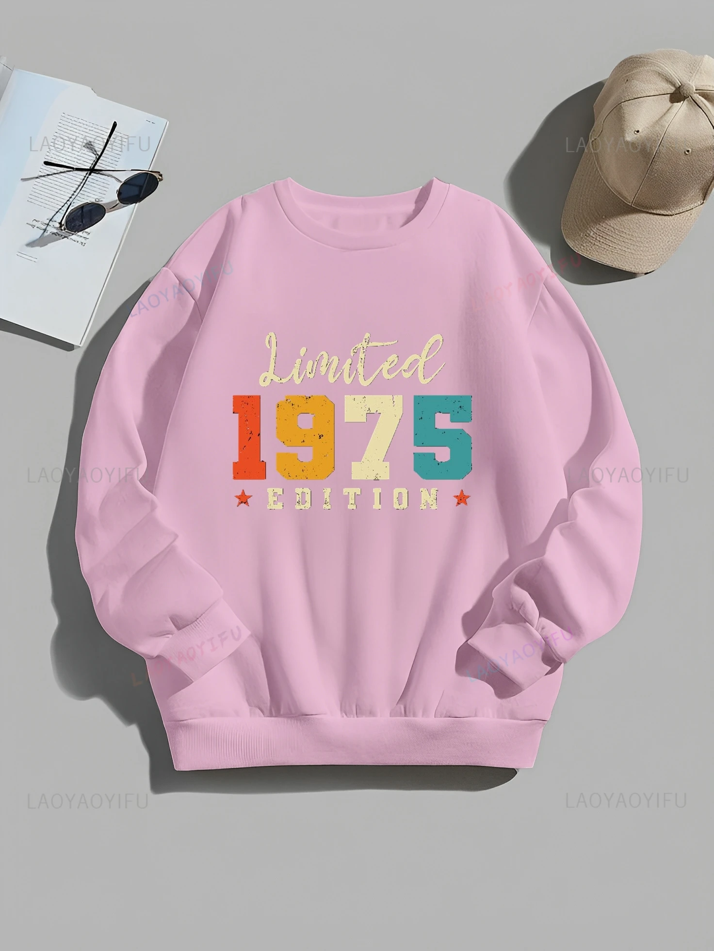 Hoodie Met Historische Print Geboren In 1975, Unisgender Verjaardagscadeau, Herfst/Winter Dagelijkse Streetwear, Casual Losse Capuchon Met Ronde Hals