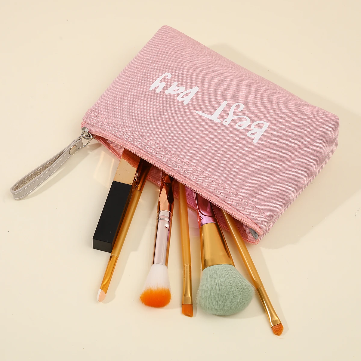 Sommer-Reise-Make-up-Tasche, tragbare Make-up-Aufbewahrungstasche zum Ausgehen, mobile Aufbewahrungstasche aus Segeltuch