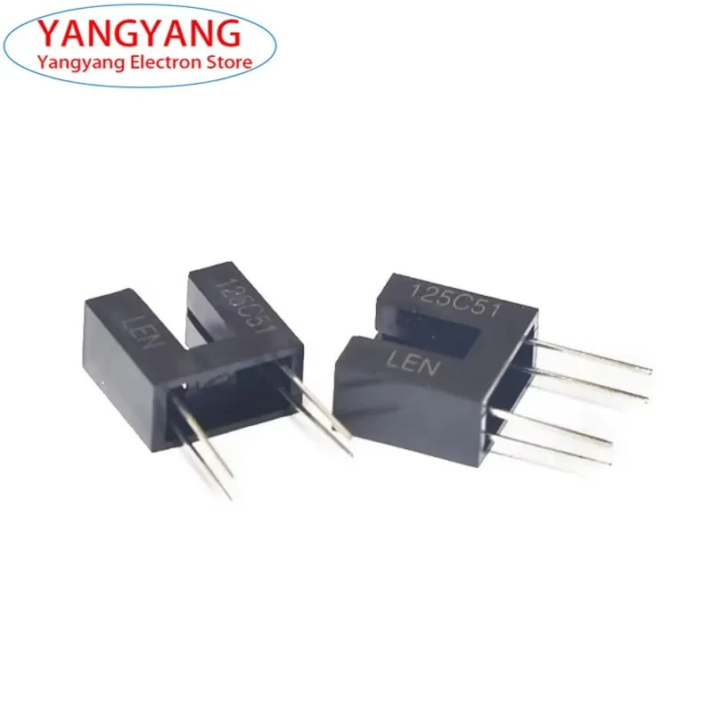 2pcs New 125C51 4mm Photoelectric Switch Slot Width Infrared Photoelectric Sensor Slot Type U-type Opposite Type H125C51 H92B4