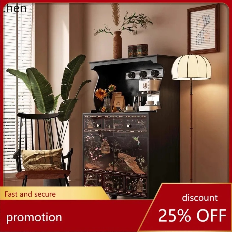 

YFY Retro Sideboard Living Room Sofa Side Cabinet Integrated Entryway Storage Tea Cabinet