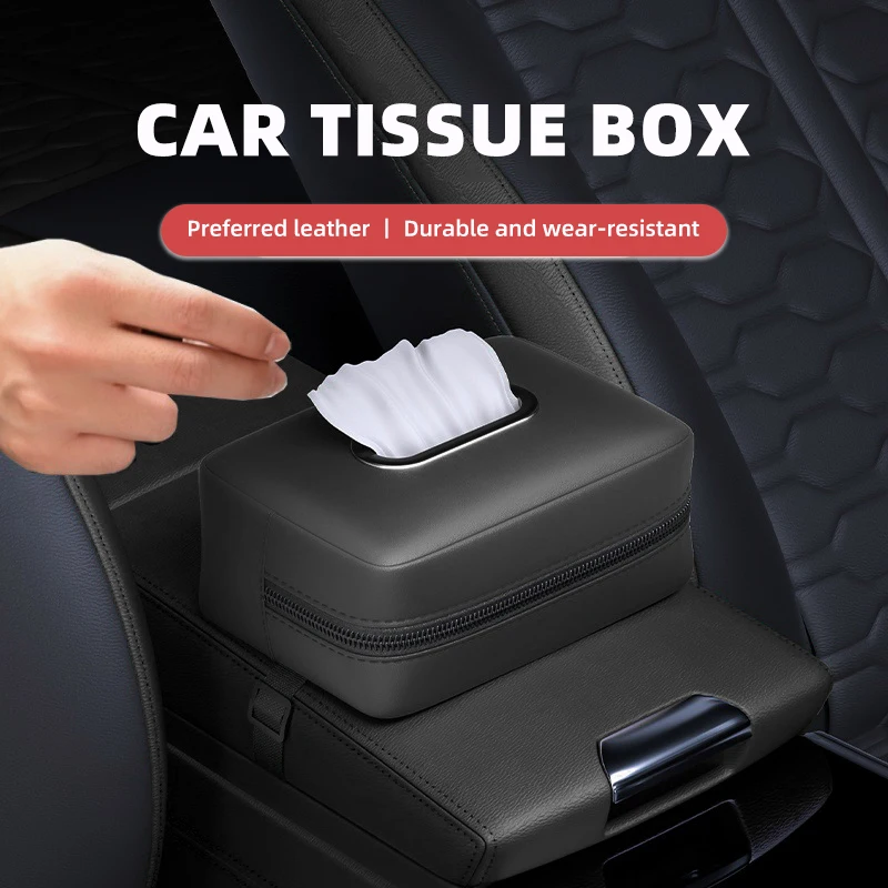 For Hyundai i10 i20 i30 Tucson h 100 Kona ix35 Car Mounted Tissue Box Auto Armrest Box Backrest Hanging Sun Visor Tissue Bag