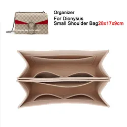 Organizador de bolsas con forro de inserción, 1 par para dionisus, bolso de hombro mediano y pequeño, 28x17x9, bolsa interior de diseñador de lujo, almacenamiento