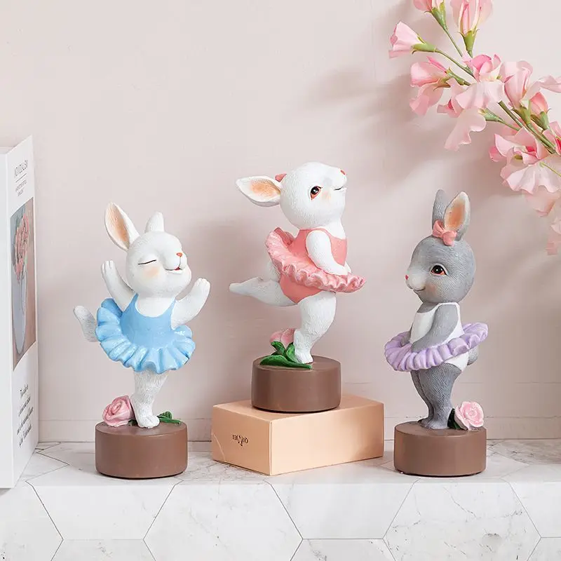 Easter Day Cute Rabbit Ceramic Vase Hydroponic Vase Porcelain Animal Flower Arrangement Wedding Home Decoration European Style