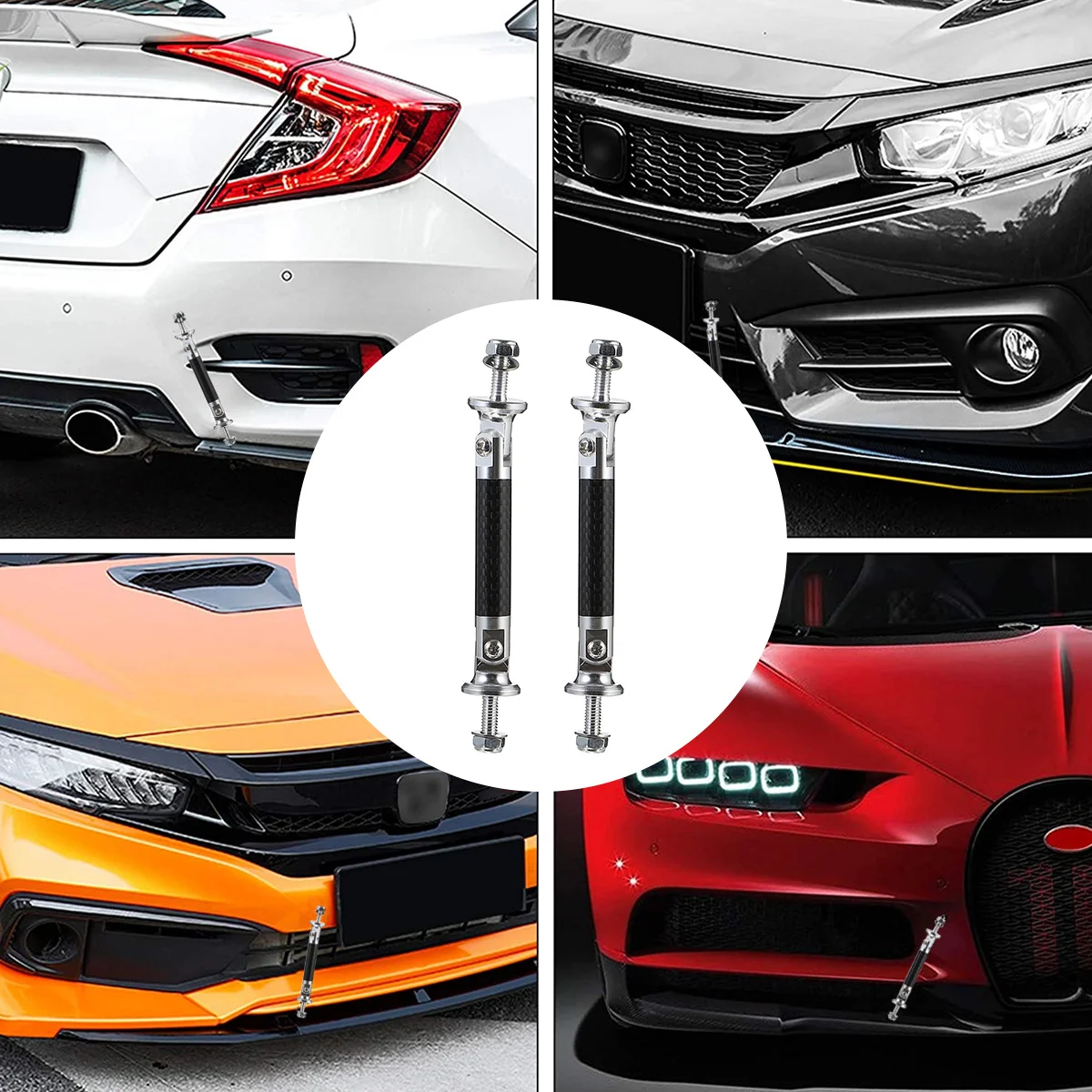 

1Pcs Car Bumper Protector Rod Adjustable Length Ultra Hard Aluminum Alloy Strut Support Lever Fixing Bracket for Vehicle