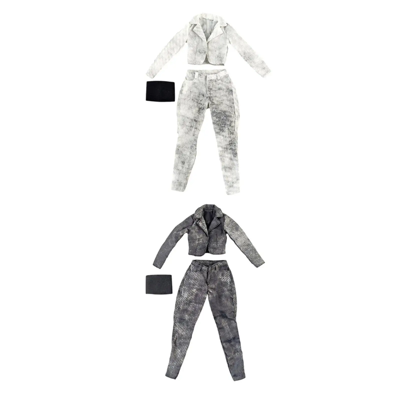 Ensemble veste courte, pantalon de travail et haut tubulaire 1:6, vêtements de modèle de poupée, confortables, légers et décontractés pour ensemble de costumes miniatures de figurines
