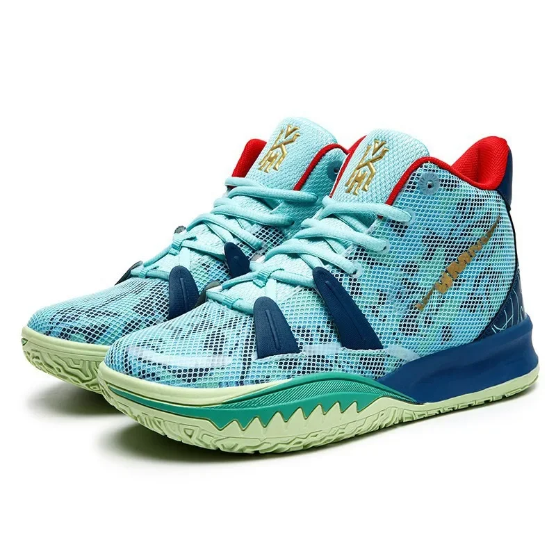 أحذية كرة السلة كبيرة الحجم للرجال الأوروبية 7th الجيل أحذية الحرب شبكة عالية أعلى أحذية ارتداء مقاومة امتصاص الصدمات حماية #3