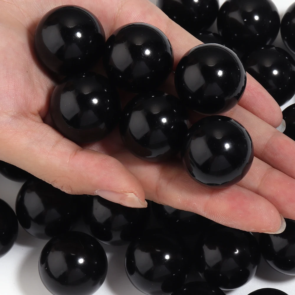 5-1000 Stück 1,5-30 mm schwarze ABS-Imitationsperlen ohne Loch, runde lose Abstandsperlen für die Schmuckherstellung, DIY-Armbänder, Halsketten – Detail 15