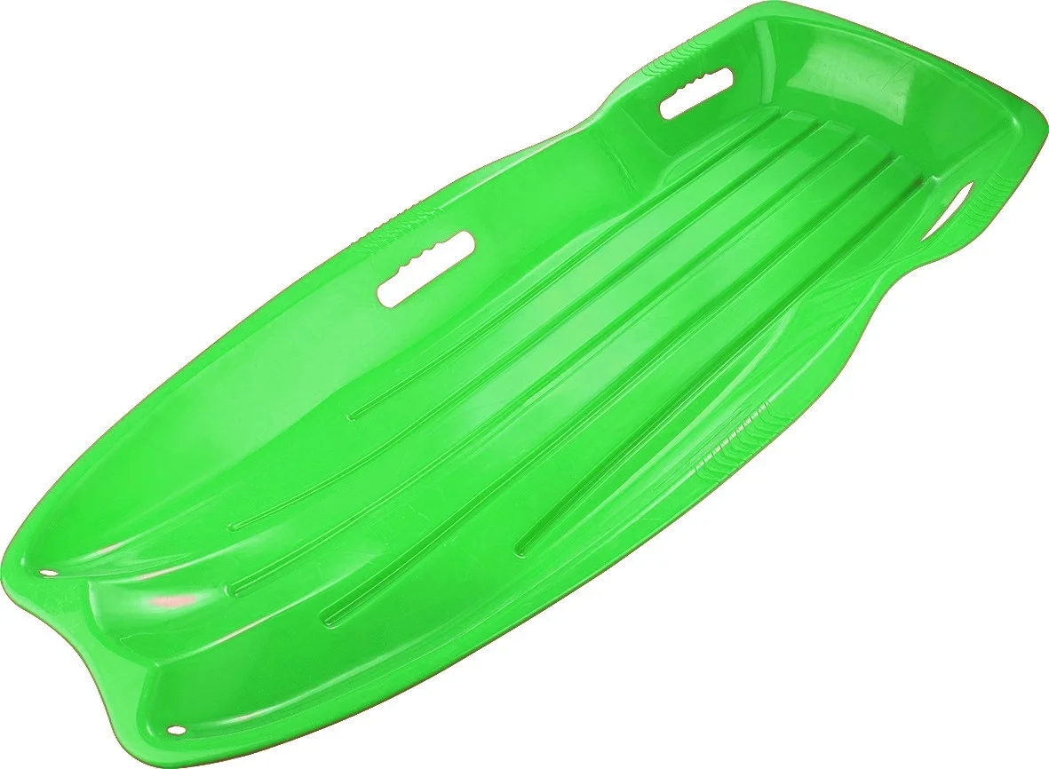 Outdoor Two-Person Strap Snow Sled Toboggan Sledge For Kids Children Skiing Made HDPE Plastic Customized Color Winter Fun