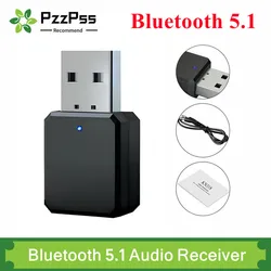 KN318 Bluetooth 5.1 Audio Receiver Dual Output AUX USB Stereo Car Hands-Free Call Wireless Adapter Video Receiver Audio Adapter