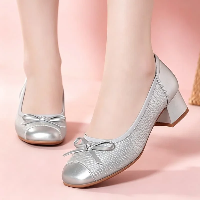 4cm New Breathable Comfortable Shallow Soft Leather Shoes Women Flats 2026 Spring Fall Ballerinas Woman Flats for Office Mom