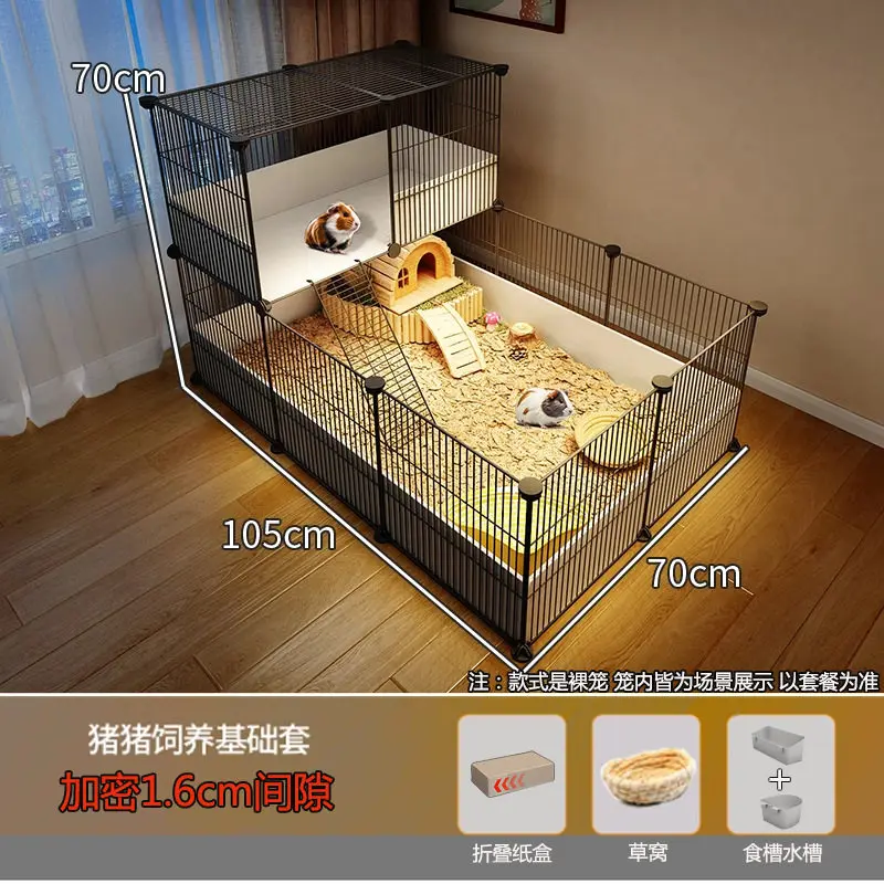 Wooden Pet Fence Cabinet Large Indoor Pet Cage Storage Cabinet for Laboratory Home Large Villa