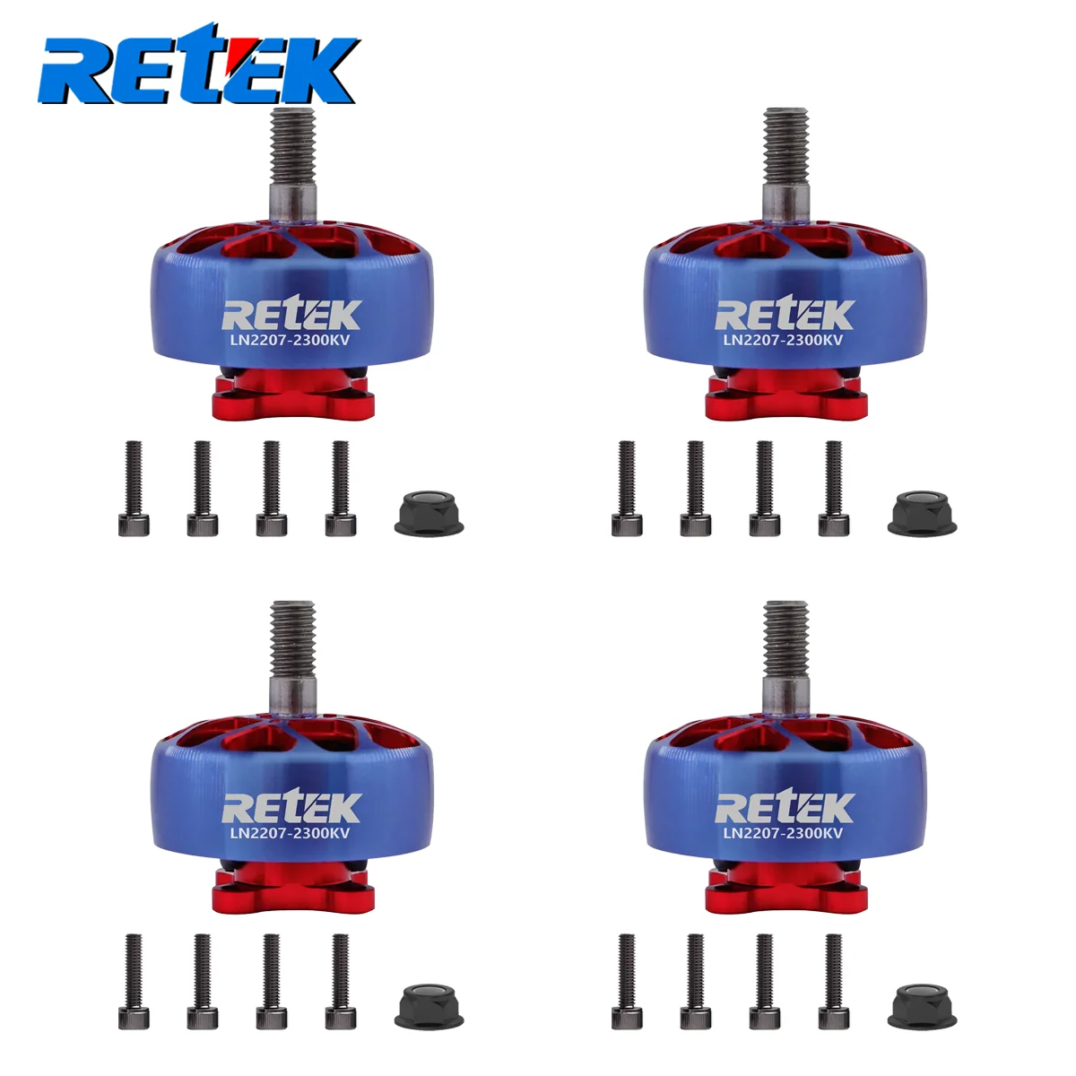 4 Stück RETEK LN2207 4S-6S 1960KV 2300KV Bürstenloser Motor für FPV Racing RC Drone DIY-Teile