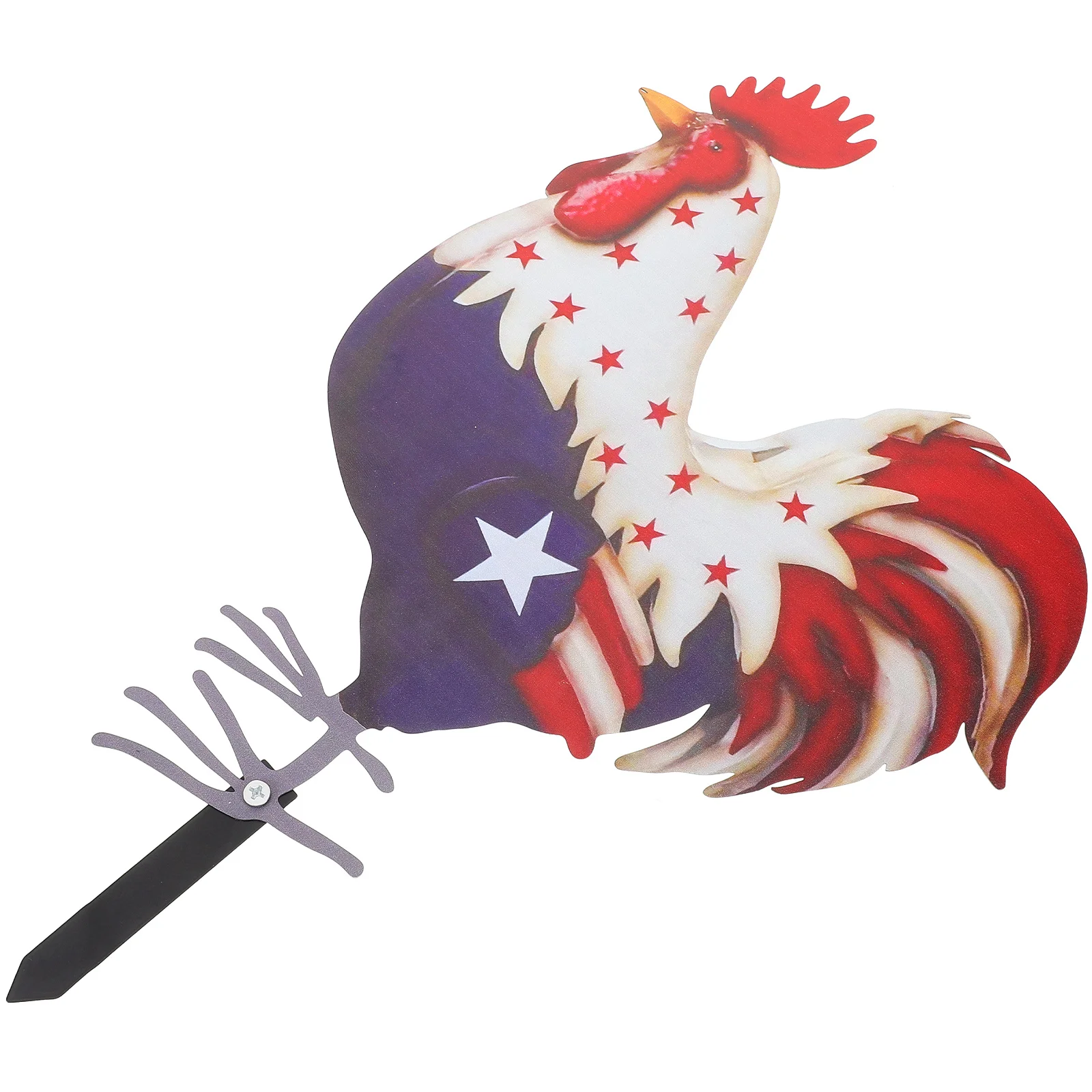 

Iron Rooster Garden Stake Sturdy Metal Yard Ornament Outdoor Lawn Decoration Decorative Garden Rooster Insert Lawn Stake