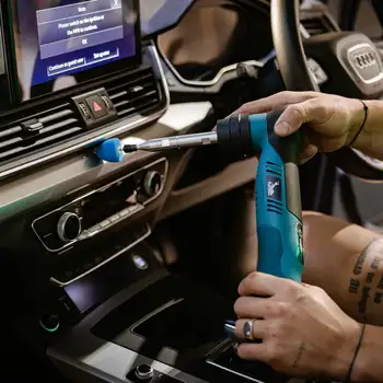 AUTIWOZ 無線迷你拋光機,6 檔變速,快換 1/3 英吋(12 毫米)和 3 毫米雙作用旋轉拋光頭,2.0Ah 電池,汽車美容拋光機 10 最佳銷售 汽車拋光機 - №10