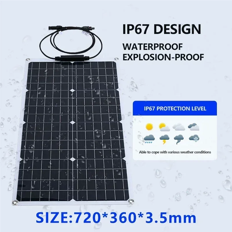 2000W 6000W Solar Energy System  Solar Panel Inverter 12V-110V/220V  Glass 12V Battery Charging Controller For Home/Outdoor Use