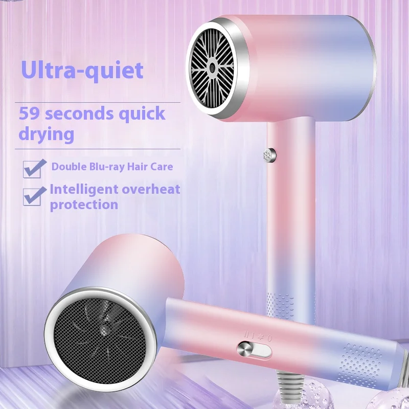 Mini Portable High Air Volume Silent Gradient Hair Dryer With Constant Temperature And Fast Drying For Travel And Family Salons