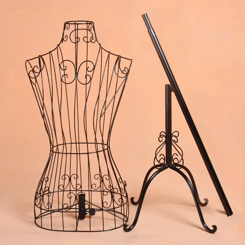 European wrought iron model rack female props wedding dress shooting clothing rack full body female hanger clothes display rack