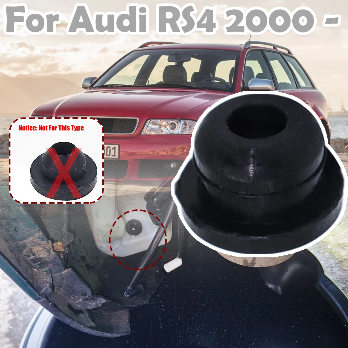 

Car Windshield Washer Headlight Pump Seal Water Reservoir Gasket Grommet Mount Cap Plug For Audi RS4 2000 - RS3 Sportback 8P