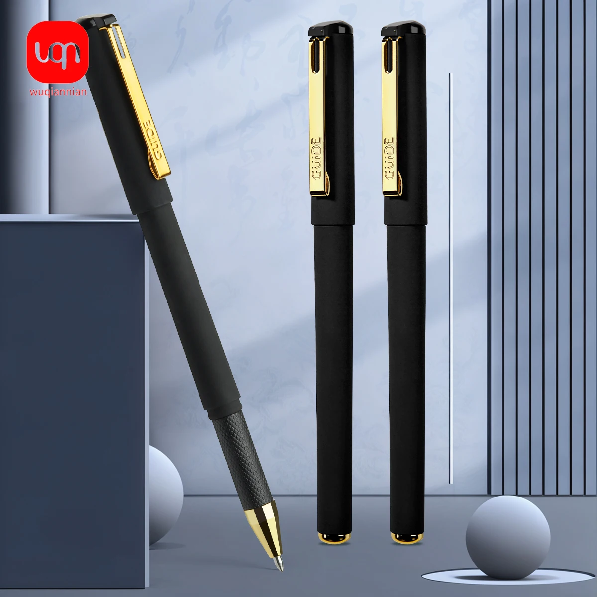 

WQN-4/8/12 шт., матовая черная гелевая ручка, наконечник 0,7 мм, гладкие чернила для письма, ручка для подписи студентов для письма и офисных принадлежностей