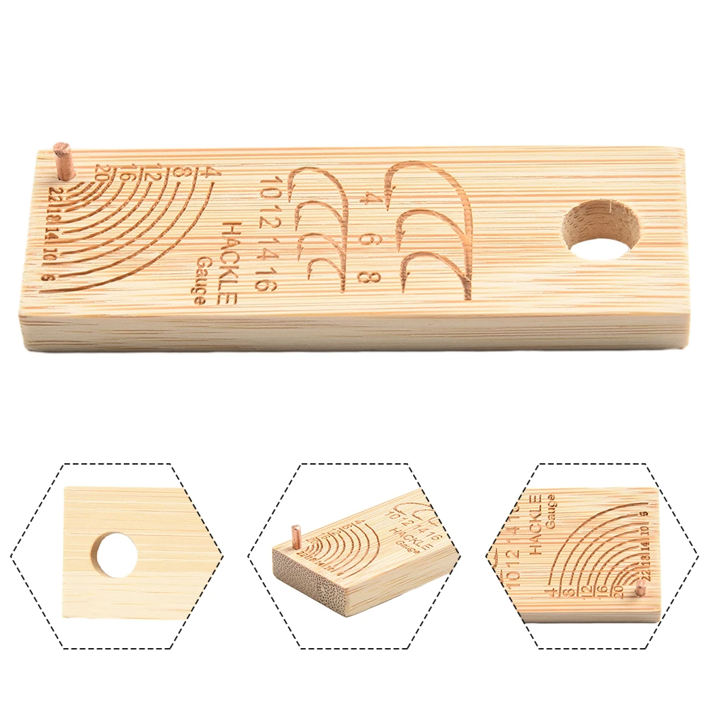 Premium Hook and Hackle Gauge for Fly Tying Tool and Fishing Accessories Easy to Determine Hackle and Hook Sizes