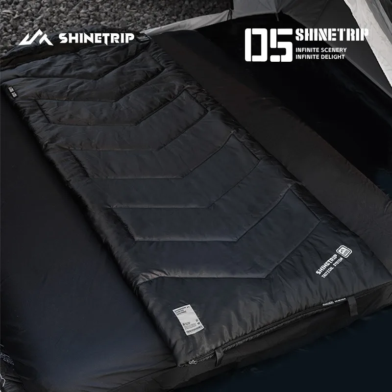 

Новый спальный мешок ShineTrip 2026 для активного отдыха, сохраняющий тепло, комфортный, для взрослых, с зонированной регулировкой температуры, для палатки, с функцией коврика-матраса