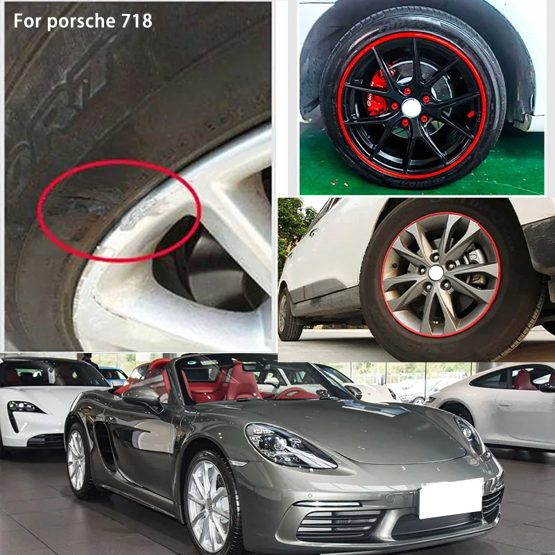 

For porsche 718 Car Wheel hub Protective Ring wear-resistant decoration parts tire anti-leakage anti-collision rubber strip