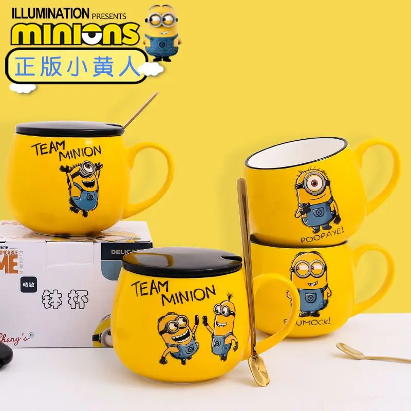 Minion Despicable Me Cartoon Animation 400ml Ceramic Cup Office Home Coffee Cup Breakfast Milk Cup Creative Mug Children\'s Gift