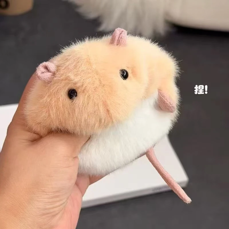 Realistic Fancy Rat Plush Toy – Cute Bean Bag Hamster Squeeze Doll for Stress Relief, Soft Comfort Gift for Kids & Collectors