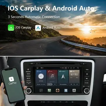 CHSTEK autorádio s Androidem 14, DVD, navigace, GPS, CarPlay, Wifi, Bluetooth, DSP, stereo, AUX vstup, Bluetooth 10 nejlepší prodej multimédia Škoda Octavia MK2 - №2