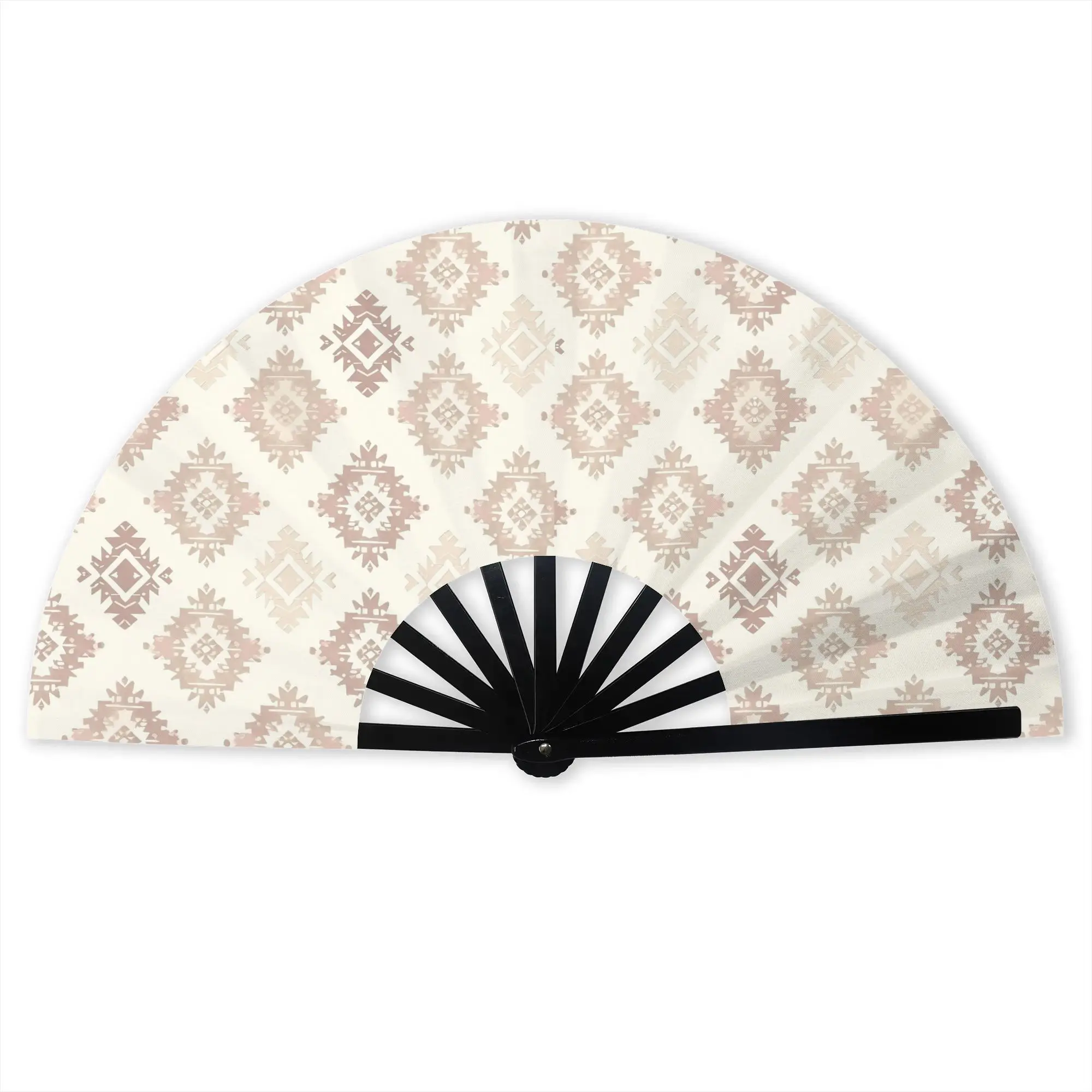 Bohemian Wallpaper Traditional Folding Fan Chinese Style  High-Quality Polyester Fans Gift Elegant Decorative Hand Fan